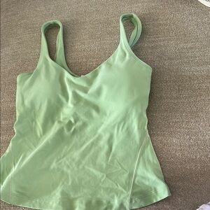 Lululemon Athletica Green Fitted Camisole Tank Top